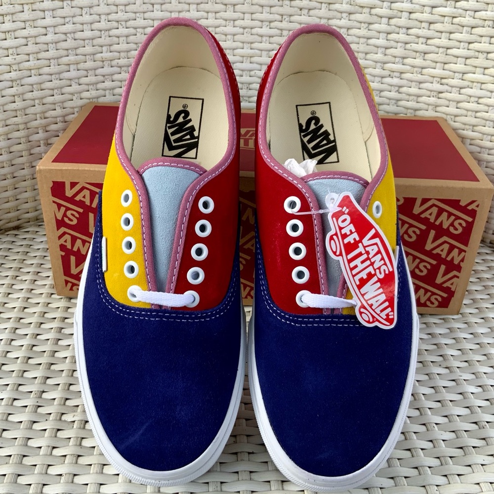 Vans Authentic Color Blocked Suede Sneakers